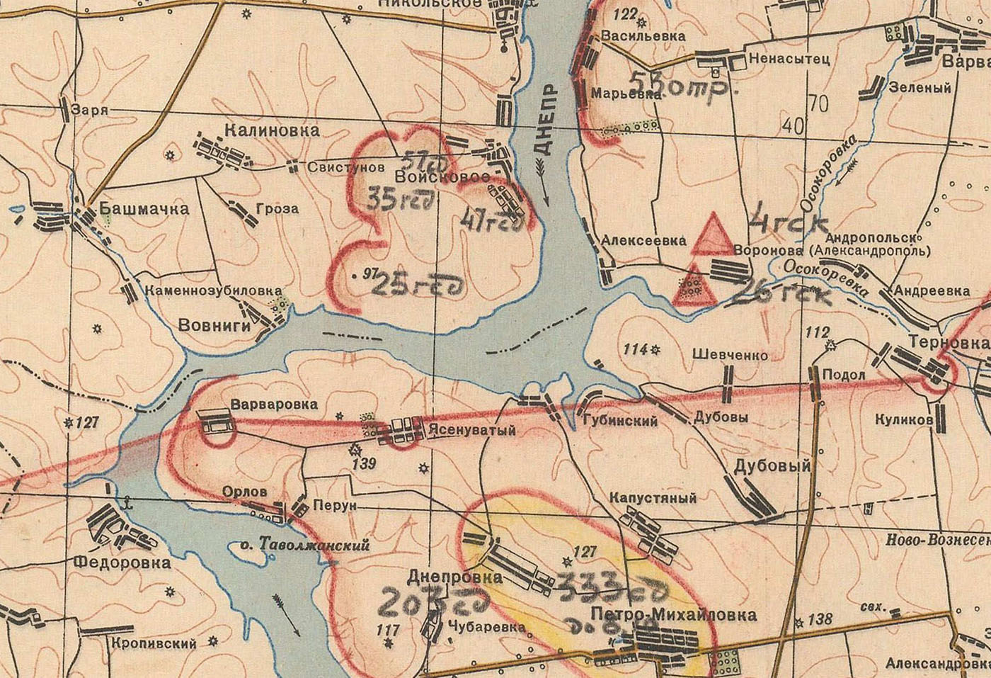 Отчетная карта ЮЗФ с 05.10.1943 по 14.10.1943